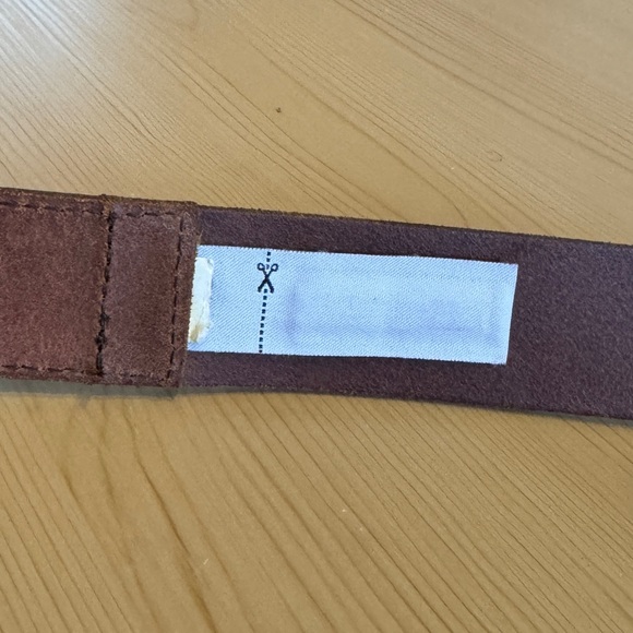 J.Crew Wide Brown Leather Double Buckle Waist Belt Boho Style Large S Small - Picture 7 of 8